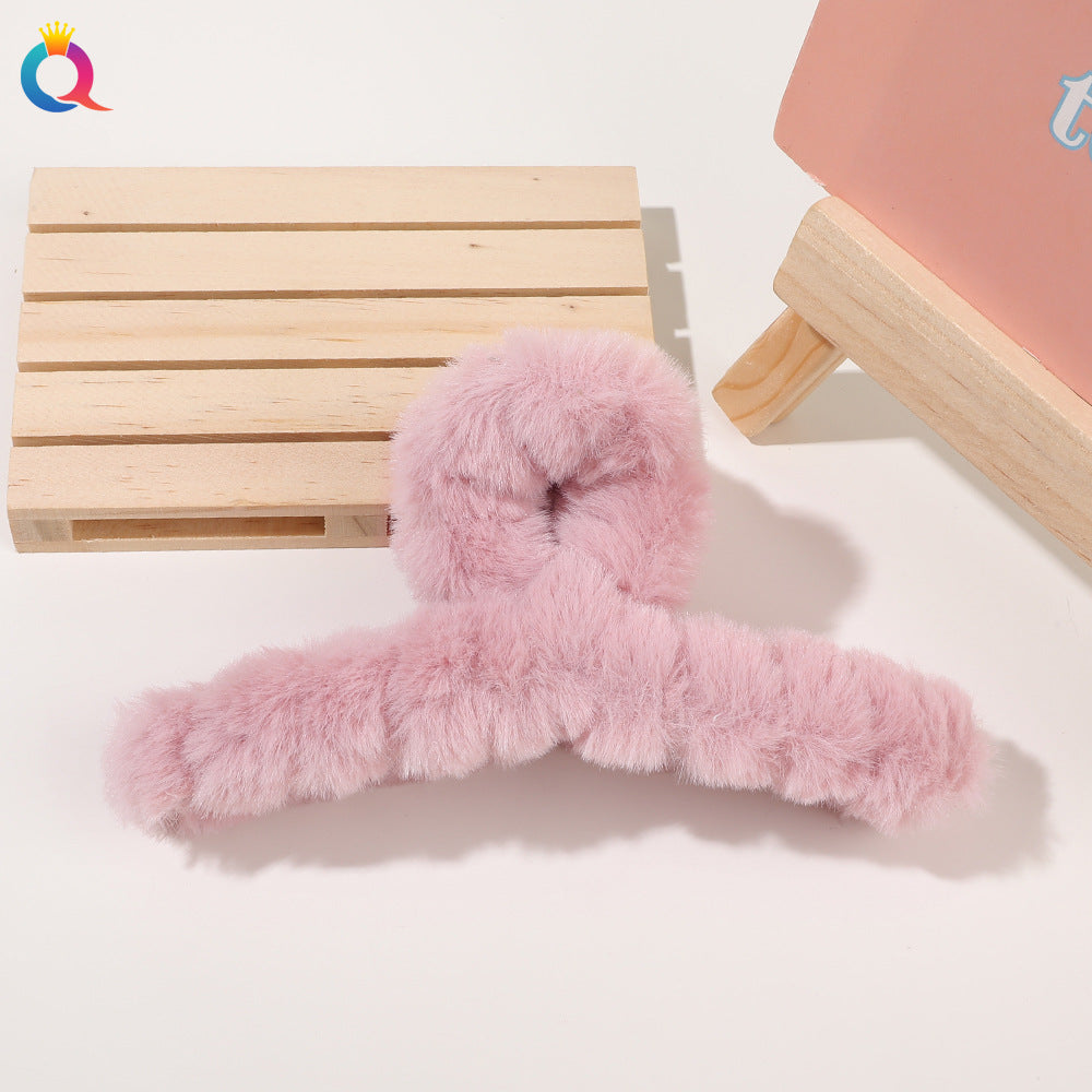 Wholesale Plush Hair Clip Large Size Plush Hair Clip